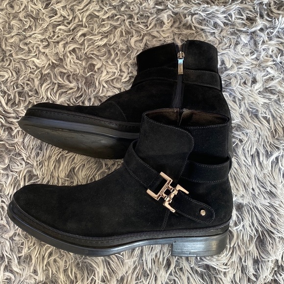 Cesare Paciotti Suede Black Boots Size 6.5 - Picture 3 of 17